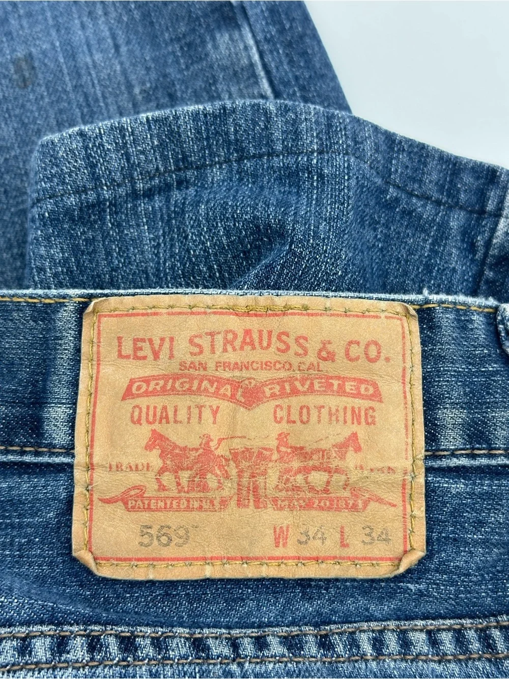 Levi's 569 Blue Straight-Leg Jeans 34x34